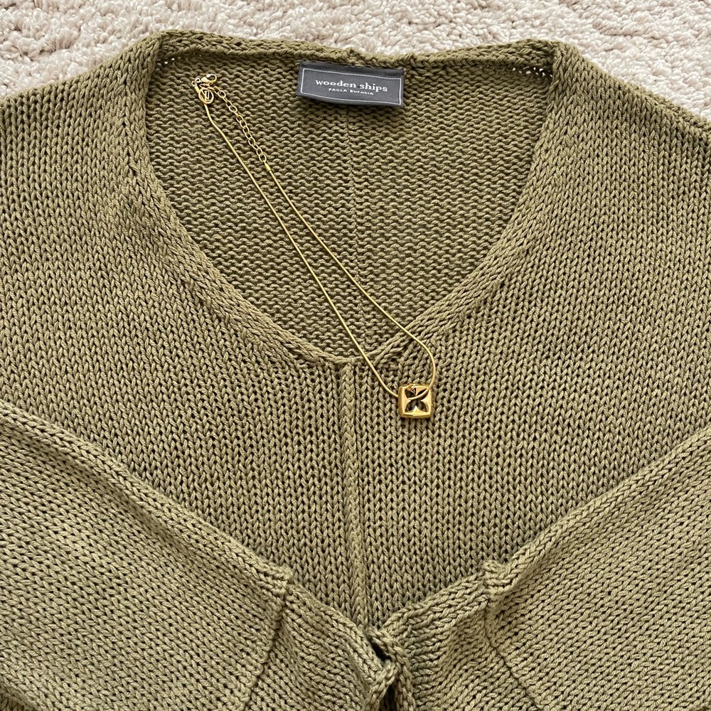 Wooden Ships Olive Green Women's Sweater - Picture 2 of 4